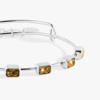 November Birthstone Emerald Cut Bangle