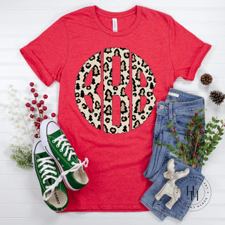 Evergreen Tree Leopard Monogram Graphic Tee, Merch Girls - A Blissfully Beautiful Boutique