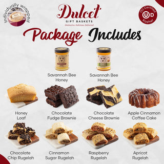 Sweet As Honey 2 Tiered Gourmet Gift B0x, Dulcet Gift Baskets - A Blissfully Beautiful Boutique