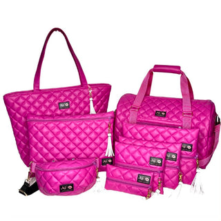 Makeup Junkie - Luxe Quilted Fuschia Tote Pre-Order