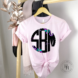 Galaxy Leopard Monogram Graphic Tee, Merch Girls - A Blissfully Beautiful Boutique