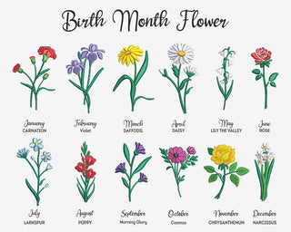 Birth Month Flower Embroidered Sweatshirt (up to 3 flowers), Merch Girls - A Blissfully Beautiful Boutique