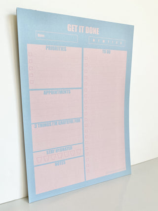 Blue & Pink Large Daily Notepad