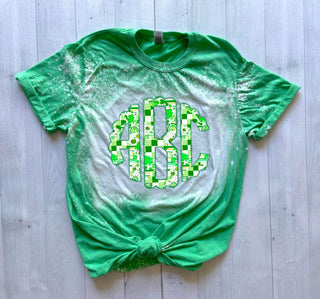 Retro St.Patrick’s Day Monogram Graphic Tee, Merch Girls - A Blissfully Beautiful Boutique