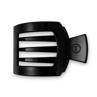 Jet Black Large Flat Square Hair Clip, TELETIES - A Blissfully Beautiful Boutique