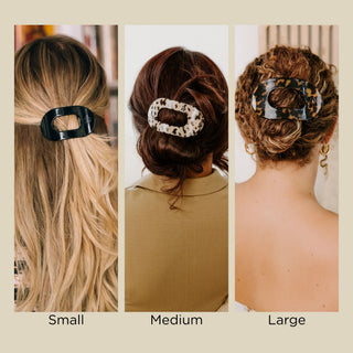 Coconut White Small Flat Round Hair Clip, TELETIES - A Blissfully Beautiful Boutique