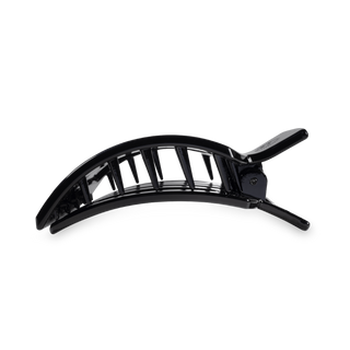 Jet Black Medium Flat Square Hair Clip