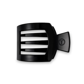 Jet Black Medium Flat Square Hair Clip