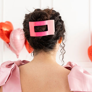 Kiss & Tell Large  Flat Rectangle Hair Clip, TELETIES - A Blissfully Beautiful Boutique