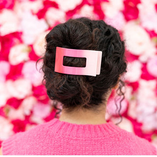 Kiss & Tell Medium Flat Rectangle Hair Clip, TELETIES - A Blissfully Beautiful Boutique