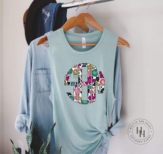 Leopard Spot Monogram Graphic Tee, Merch Girls - A Blissfully Beautiful Boutique
