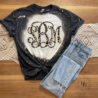 Leopard Vine Monogram Graphic Tee, Merch Girls - A Blissfully Beautiful Boutique