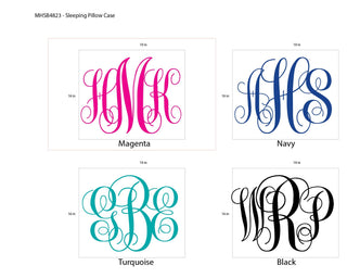 Personalized Monogram Sleeping Pillowcase, Monogram Online - A Blissfully Beautiful Boutique
