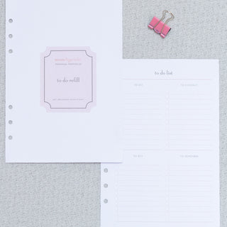 A5 Refills for Meal Planning, To-Do Lists & Notes, momAgenda - A Blissfully Beautiful Boutique