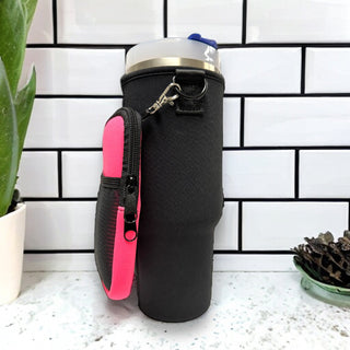 Neon Pink Clip On Pocket Attachment, Drink Handlers - A Blissfully Beautiful Boutique