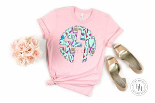Nurse Doodle Monogram Graphic Tee, Merch Girls - A Blissfully Beautiful Boutique
