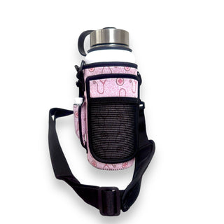 Nurse Leopard 30-40oz Tumbler Handler™  With Carrying Strap, Drink Handlers - A Blissfully Beautiful Boutique