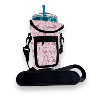 Nurse Leopard Wrap Around Drink Pocket, Drink Handlers - A Blissfully Beautiful Boutique