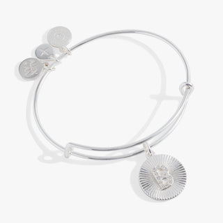 Initial B Pave Starburst Texture Bangle
