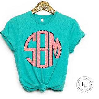 Pink Lemon Slices Monogram Graphic Tee, Merch Girls - A Blissfully Beautiful Boutique