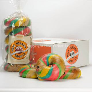 Rainbow Bagels - 2 Dozen