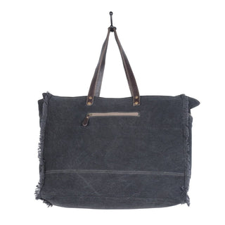 Myra Sea Grass Hair-On Leather Tote - Spacious Cowhide Bag with Embossed Front Pocket for Everyday Elegance, Myra USA - A Blissfully Beautiful Boutique
