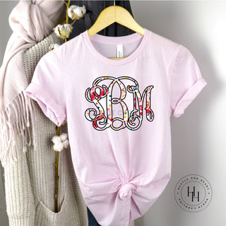School Brushstrokes Monogram Graphic Tee, Merch Girls - A Blissfully Beautiful Boutique