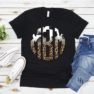 Soccer Leopard Monogram Graphic Tee, Merch Girls - A Blissfully Beautiful Boutique
