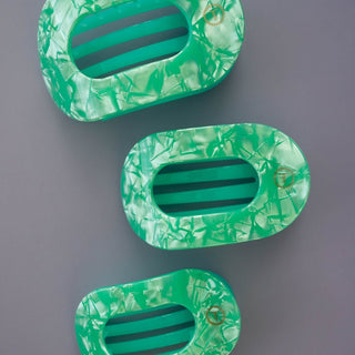 Spring Splash Medium Flat Round Hair Clip, TELETIES - A Blissfully Beautiful Boutique