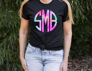 Spring Swirl Monogram Graphic Tee, Merch Girls - A Blissfully Beautiful Boutique