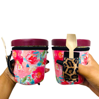 Summer Blooms w/ Leopard Pint Size Ice Cream Handler™