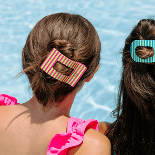 Summer Crush Large Flat Rectangle Hair Clip, TELETIES - A Blissfully Beautiful Boutique