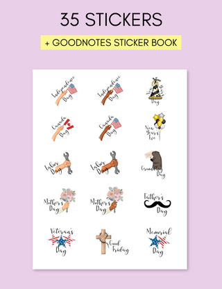 Holiday Reminder Stickers, Jessica Autumn - A Blissfully Beautiful Boutique