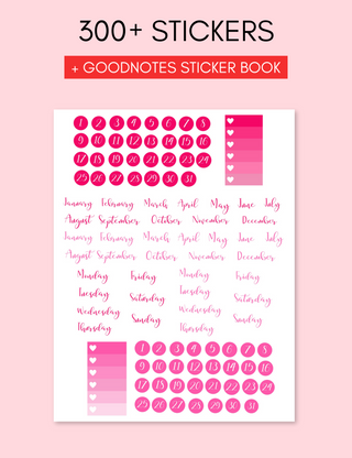 Digital Valentine's Day Stickers, Jessica Autumn - A Blissfully Beautiful Boutique