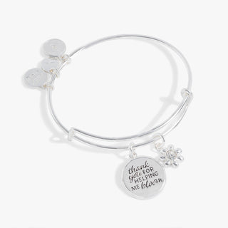 Thank You For Helping Me Bloom' Charm Bangle