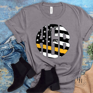 Thin Yellow Line Monogram Graphic Tee, Merch Girls - A Blissfully Beautiful Boutique