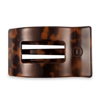 Tortoise Large Flat Rectangle Hair Clip, TELETIES - A Blissfully Beautiful Boutique