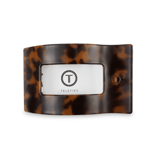 Tortoise Medium Flat Rectangle Hair Clip, TELETIES - A Blissfully Beautiful Boutique