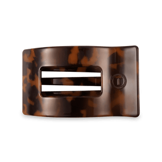 Tortoise Medium Flat Rectangle Hair Clip, TELETIES - A Blissfully Beautiful Boutique