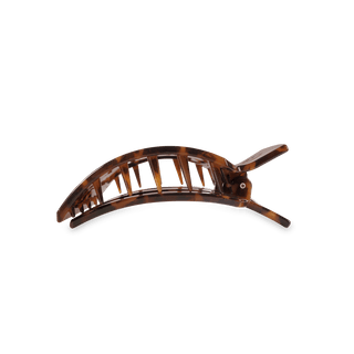 Tortoise Medium Flat Square Hair Clip, TELETIES - A Blissfully Beautiful Boutique