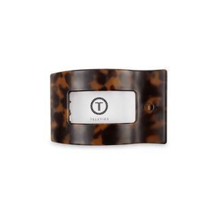 Tortoise Small Flat Rectangle Hair Clip, TELETIES - A Blissfully Beautiful Boutique