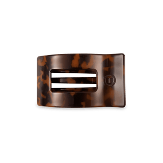 Tortoise Small Flat Rectangle Hair Clip, TELETIES - A Blissfully Beautiful Boutique