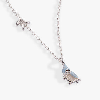 Tufted Titmouse Bird Pendant Necklace