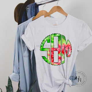 Watermelon Monogram Graphic Tee, Merch Girls - A Blissfully Beautiful Boutique
