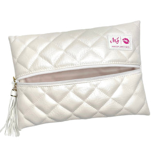 Quilted Pearl, Makeup Junkie Bags - A Blissfully Beautiful Boutique