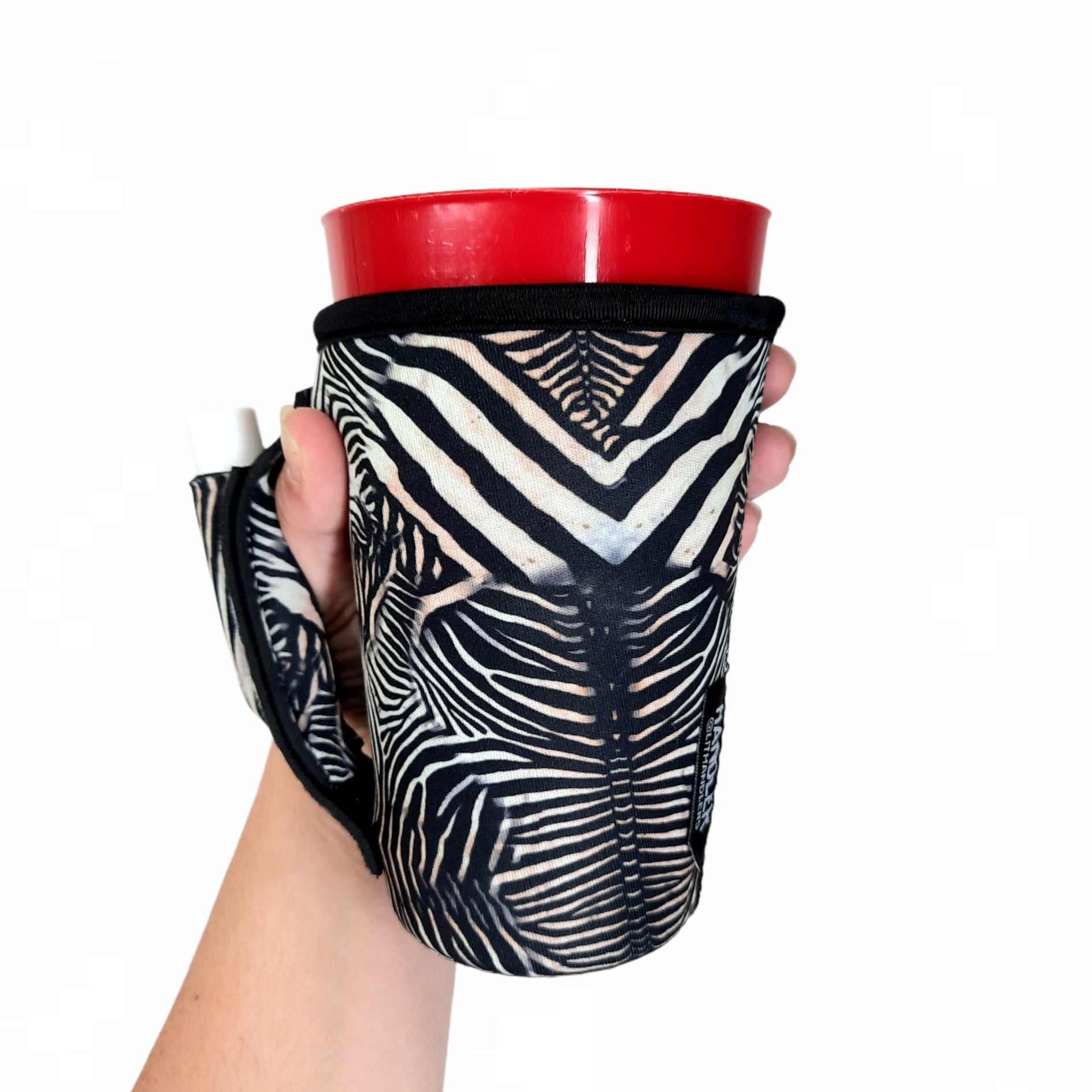 Zebra 16oz Pint Glass / Tumbler / Tea / Grande Coffee / Medium Drinks Handler - Thumbnail 3