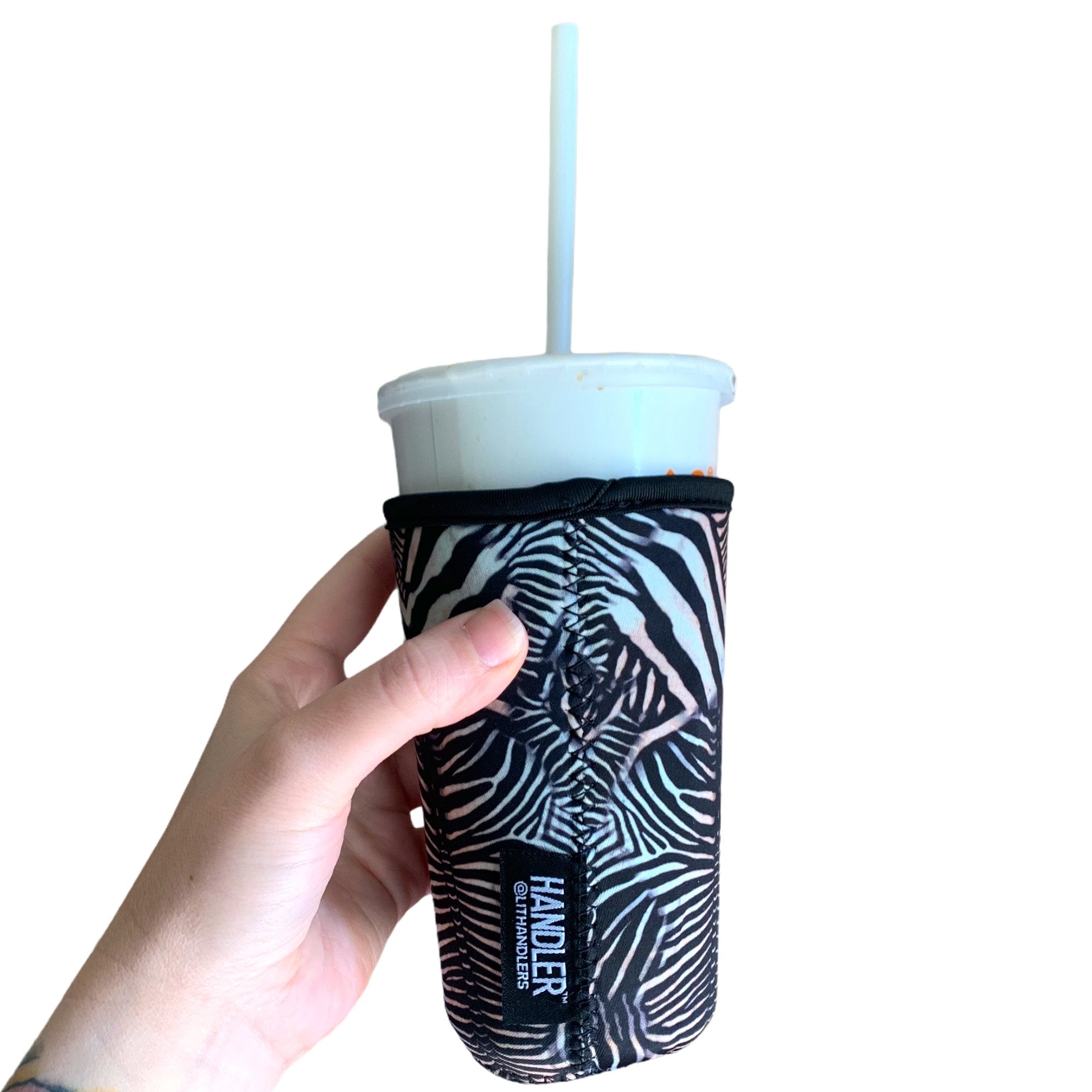 Zebra 16oz Pint Glass / Tumbler / Tea / Grande Coffee / Medium Drinks Handler - Thumbnail 2