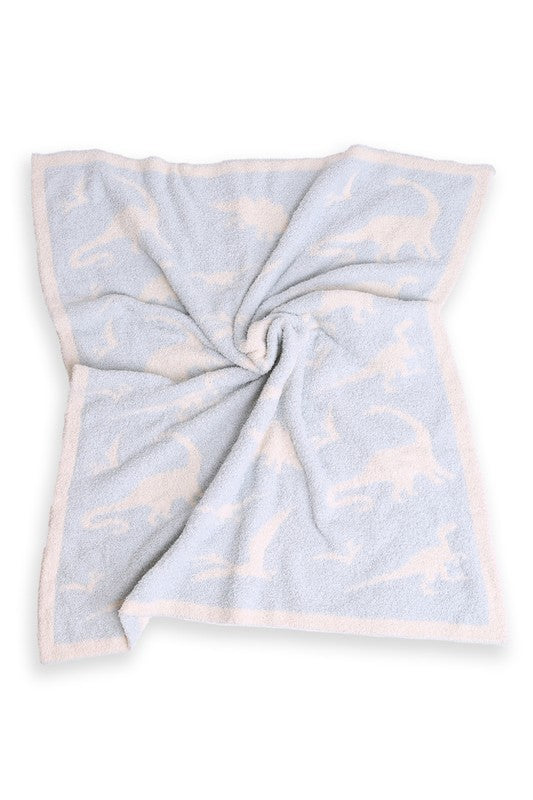 DINOSAUR Print Kids Luxury Soft Throw Blanket – A Blissfully