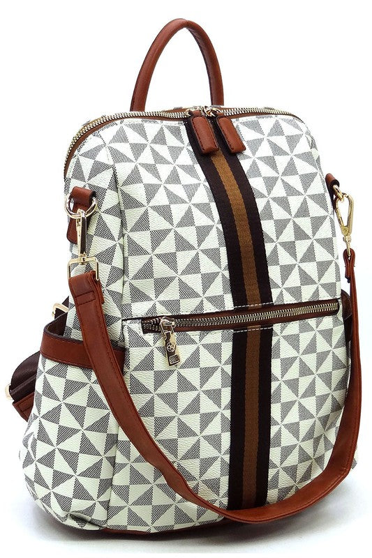 PM Monogram Striped Convertible Backpack – A Blissfully Beautiful Boutique