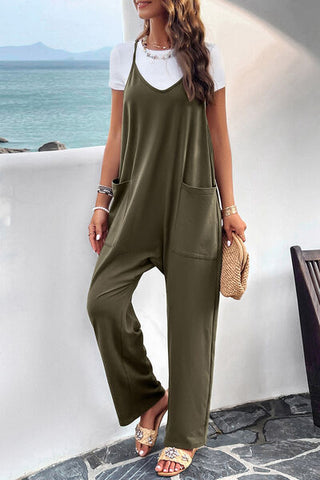Pocketed Spaghetti Strap Overalls, Trendsi - A Blissfully Beautiful Boutique
